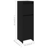 NNEVL Bathroom Cabinet Black 30x30x95 cm Chipboard