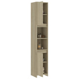 NNEVL Bathroom Cabinet Sonoma Oak 30x30x183.5 cm Engineered Wood