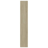 NNEVL Bathroom Cabinet White and Sonoma Oak 30x30x183.5 cm Engineered Wood