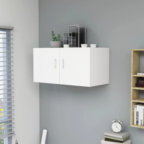 NNEVL Wall Mounted Cabinet White 80x39x40 cm Chipboard