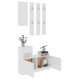 NNEVL Hallway Unit White 100x25x76.5 cm Chipboard
