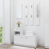 NNEVL Hallway Unit White 100x25x76.5 cm Chipboard