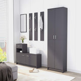 NNEVL Hallway Unit Grey 100x25x76.5 cm Chipboard