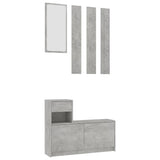 NNEVL Hallway Unit Concrete Grey 100x25x76.5 cm Chipboard