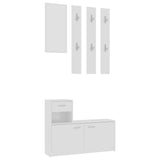 NNEVL Hallway Unit High Gloss White 100x25x76.5 cm Chipboard