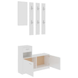 NNEVL Hallway Unit High Gloss White 100x25x76.5 cm Chipboard