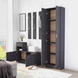NNEVL Hallway Wardrobe Grey 55x25x189 cm Engineered Wood