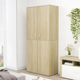 NNEVL Shoe Cabinet Sonoma Oak 80x39x178 cm Engineered Wood