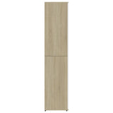 NNEVL Shoe Cabinet White and Sonoma Oak 80x39x178 cm Engineered Wood