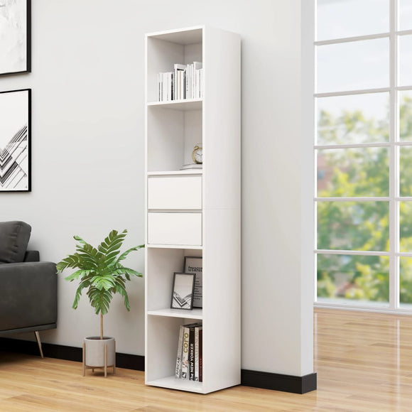 NNEVL Book Cabinet White 36x30x171 cm Chipboard