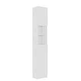 NNEVL Bathroom Cabinet White 32x25.5x190 cm Chipboard