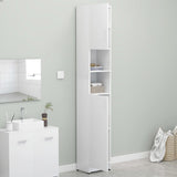 NNEVL Bathroom Cabinet White 32x25.5x190 cm Chipboard