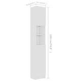 NNEVL Bathroom Cabinet White 32x25.5x190 cm Chipboard