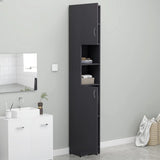 NNEVL Bathroom Cabinet Grey 32x25.5x190 cm Chipboard