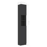 NNEVL Bathroom Cabinet Grey 32x25.5x190 cm Chipboard