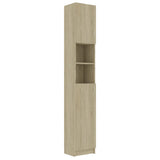 NNEVL Bathroom Cabinet Sonoma Oak 32x25.5x190 cm Chipboard