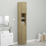 NNEVL Bathroom Cabinet Sonoma Oak 32x25.5x190 cm Chipboard