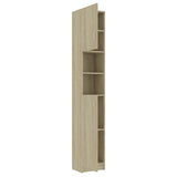 NNEVL Bathroom Cabinet Sonoma Oak 32x25.5x190 cm Chipboard