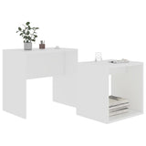 NNEVL Coffee Table Set White 48x30x45 cm Chipboard