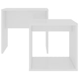 NNEVL Coffee Table Set White 48x30x45 cm Chipboard