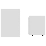 NNEVL Coffee Table Set White 48x30x45 cm Chipboard