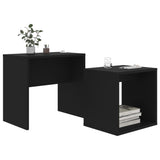 NNEVL Coffee Table Set Black 48x30x45 cm Chipboard