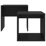 NNEVL Coffee Table Set Black 48x30x45 cm Chipboard