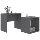 NNEVL Coffee Table Set Grey 48x30x45 cm Chipboard