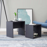NNEVL Coffee Table Set Grey 48x30x45 cm Chipboard