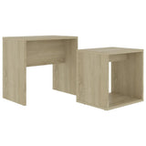 NNEVL Coffee Table Set Sonoma Oak 48x30x45 cm Chipboard