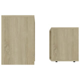 NNEVL Coffee Table Set Sonoma Oak 48x30x45 cm Chipboard