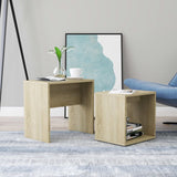 NNEVL Coffee Table Set Sonoma Oak 48x30x45 cm Chipboard