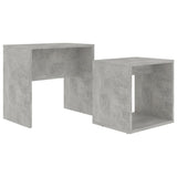 NNEVL Coffee Table Set Concrete Grey 48x30x45 cm Chipboard