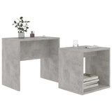 NNEVL Coffee Table Set Concrete Grey 48x30x45 cm Chipboard