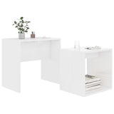 NNEVL Coffee Table Set High Gloss White 48x30x45 cm Chipboard