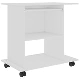 NNEVL Computer Desk White 80x50x75 cm Chipboard