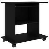 NNEVL Computer Desk Black 80x50x75 cm Chipboard