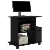 NNEVL Computer Desk Black 80x50x75 cm Chipboard