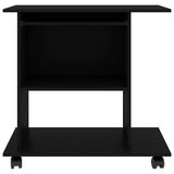 NNEVL Computer Desk Black 80x50x75 cm Chipboard