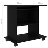NNEVL Computer Desk Black 80x50x75 cm Chipboard