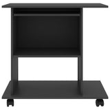 NNEVL Computer Desk Grey 80x50x75 cm Engineered Wood