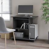 NNEVL Computer Desk Grey 80x50x75 cm Engineered Wood