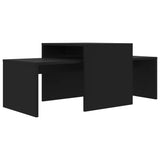 NNEVL Coffee Table Set Black 100x48x40 cm Chipboard