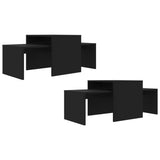 NNEVL Coffee Table Set Black 100x48x40 cm Chipboard