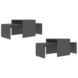 NNEVL Coffee Table Set Grey 100x48x40 cm Chipboard