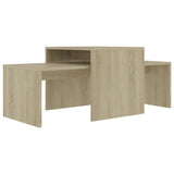 NNEVL Coffee Table Set Sonoma Oak 100x48x40 cm Chipboard