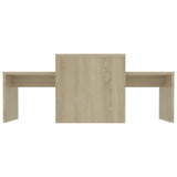 NNEVL Coffee Table Set Sonoma Oak 100x48x40 cm Chipboard