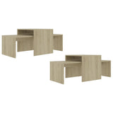 NNEVL Coffee Table Set Sonoma Oak 100x48x40 cm Chipboard