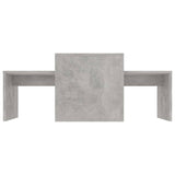 NNEVL Coffee Table Set Concrete Grey 100x48x40 cm Chipboard