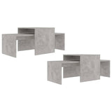 NNEVL Coffee Table Set Concrete Grey 100x48x40 cm Chipboard